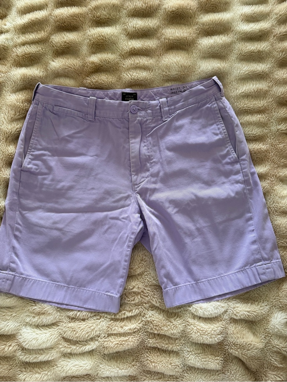 J. Crew Men's Lavender Chino Stanton Shorts